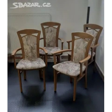 Židle 4 ks masivní dřevěné...
